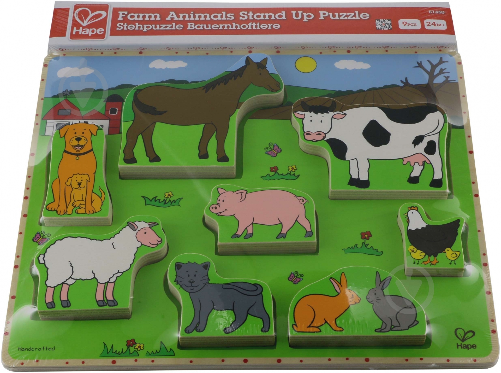 Пазлы Hape Фермерские животные E1450 - фото 3 Пазлы Hape Фермерские животные E1450 - фото 3