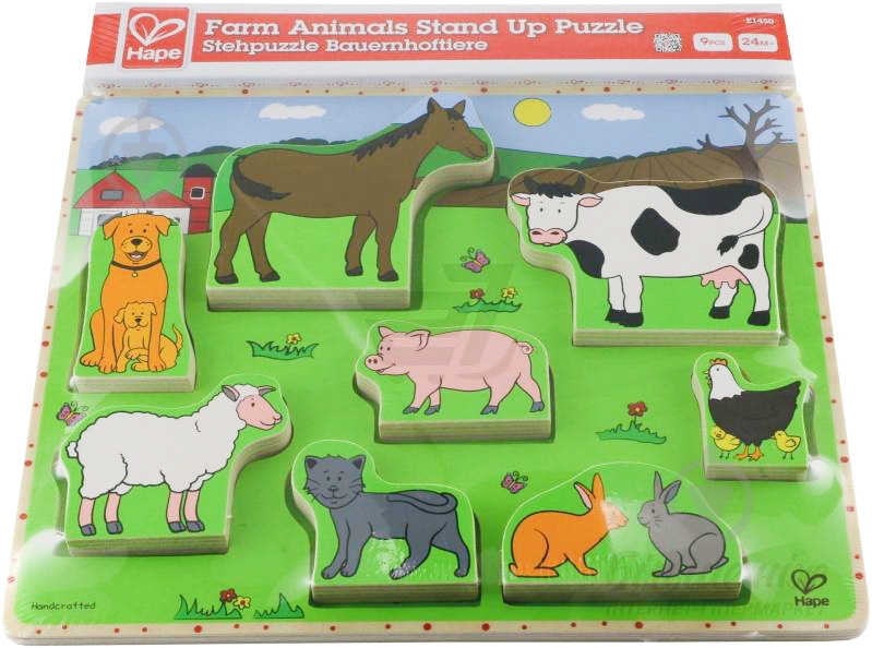 Пазлы Hape Фермерские животные E1450 - фото 2 Пазлы Hape Фермерские животные E1450 - фото 2