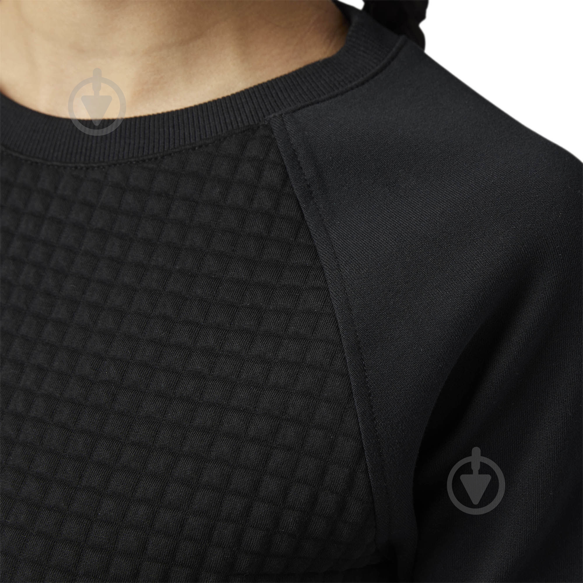 Свитшот Reebok Elements Quilted Crew CD9343 р. S черный - фото 4