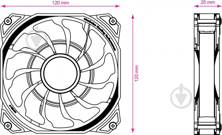 Корпусный кулер 2E Gaming Air Cool 2E-ACF120PW-RGB - фото 8