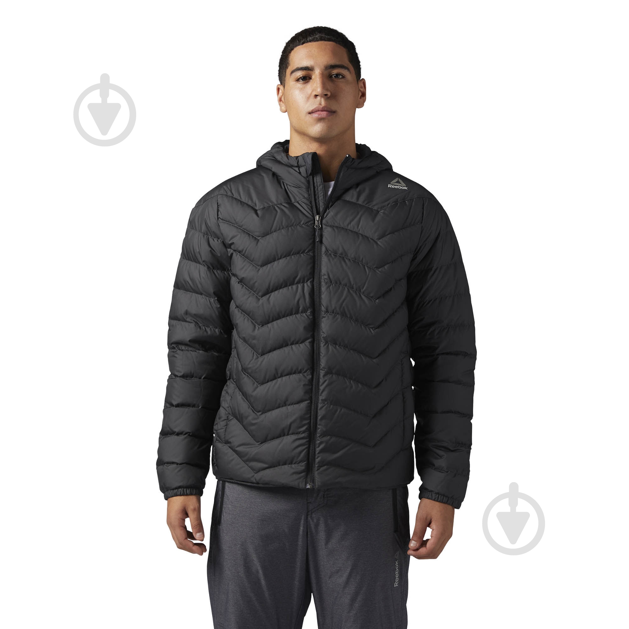 Куртка мужская Reebok BR0471 р.L черная - фото 1 Куртка мужская Reebok BR0471 р.L черная - фото 1