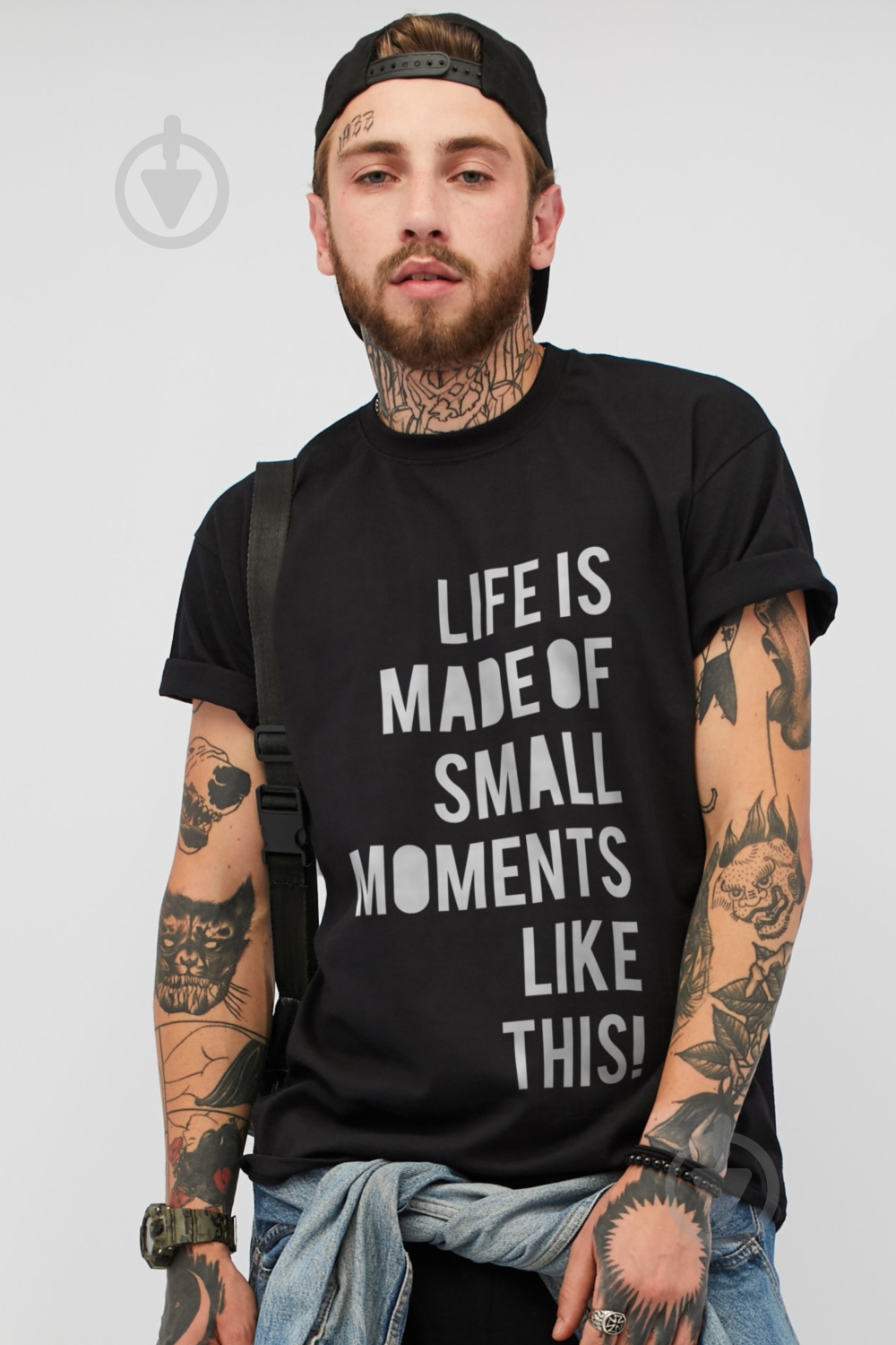 Футболка YAPPI MB1054 р.S черный - фото 1