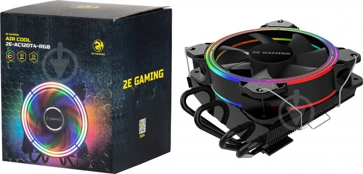 Процессорный кулер 2E Gaming Air Cool 2E-AC120T4-RGB - фото 6 Процессорный кулер 2E Gaming Air Cool 2E-AC120T4-RGB - фото 6