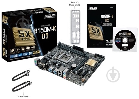 Материнська плата Asus B150M-K D3 (Socket 1151, Intel B150, mirco ATX) - фото 3 Материнська плата Asus B150M-K D3 (Socket 1151, Intel B150, mirco ATX) - фото 3