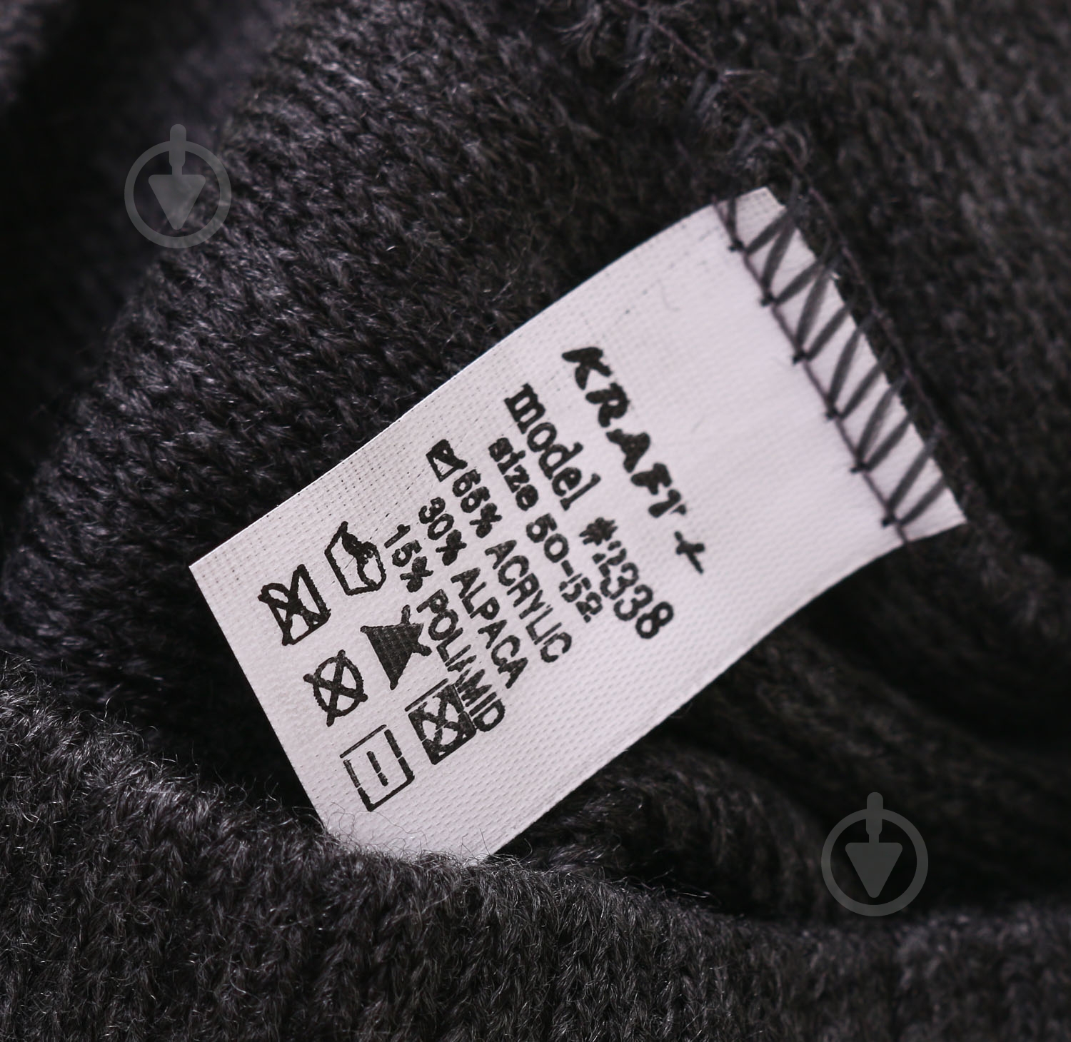 Шапочка детская для девочки Kraft+ арт. 2338 р.50-52 темно-серый меланж - фото 4 Шапочка детская для девочки Kraft+ арт. 2338 р.50-52 темно-серый меланж - фото 4