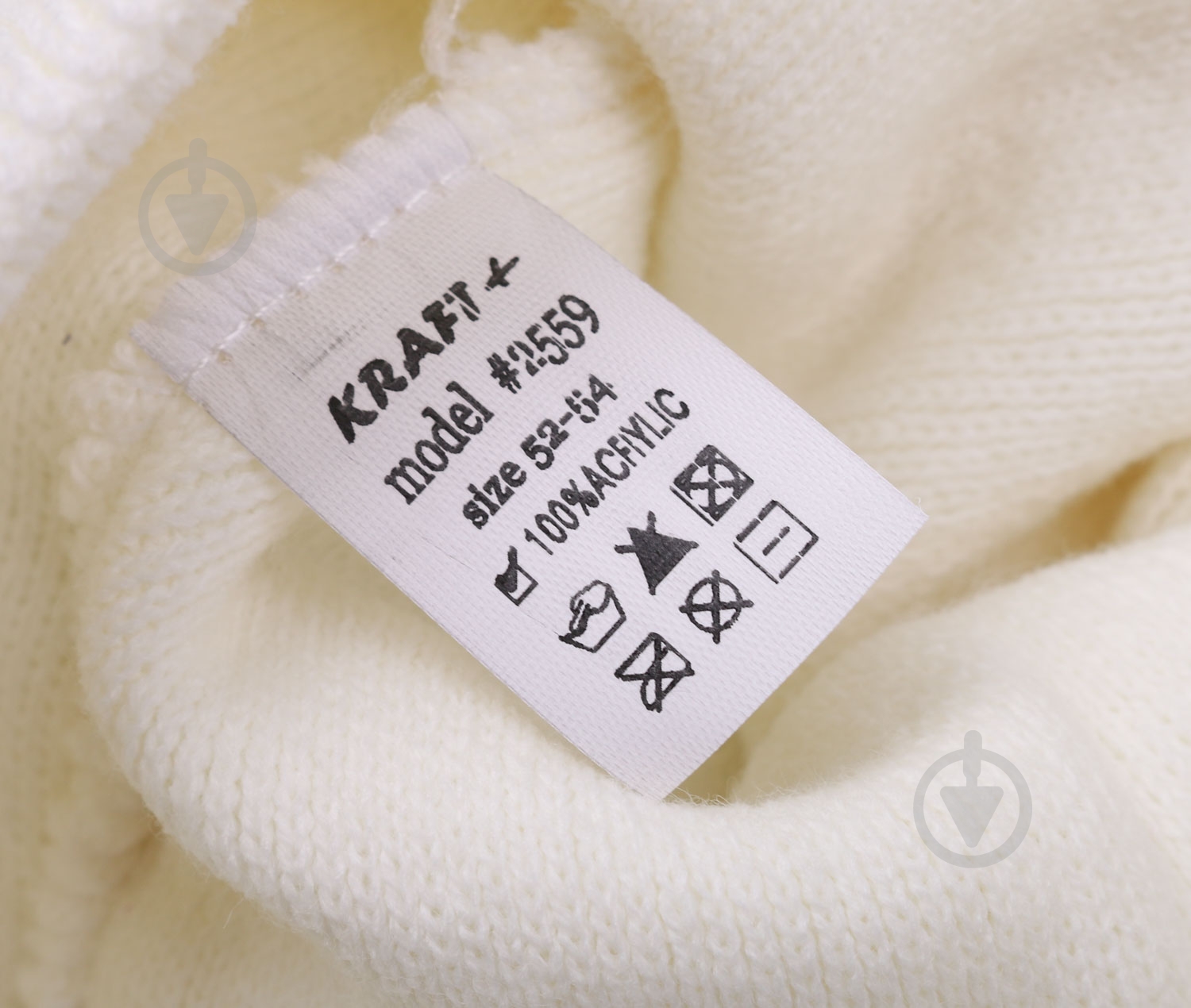 Шапочка детская для девочки Kraft+ арт. 2559 р.52-54 молоко - фото 4