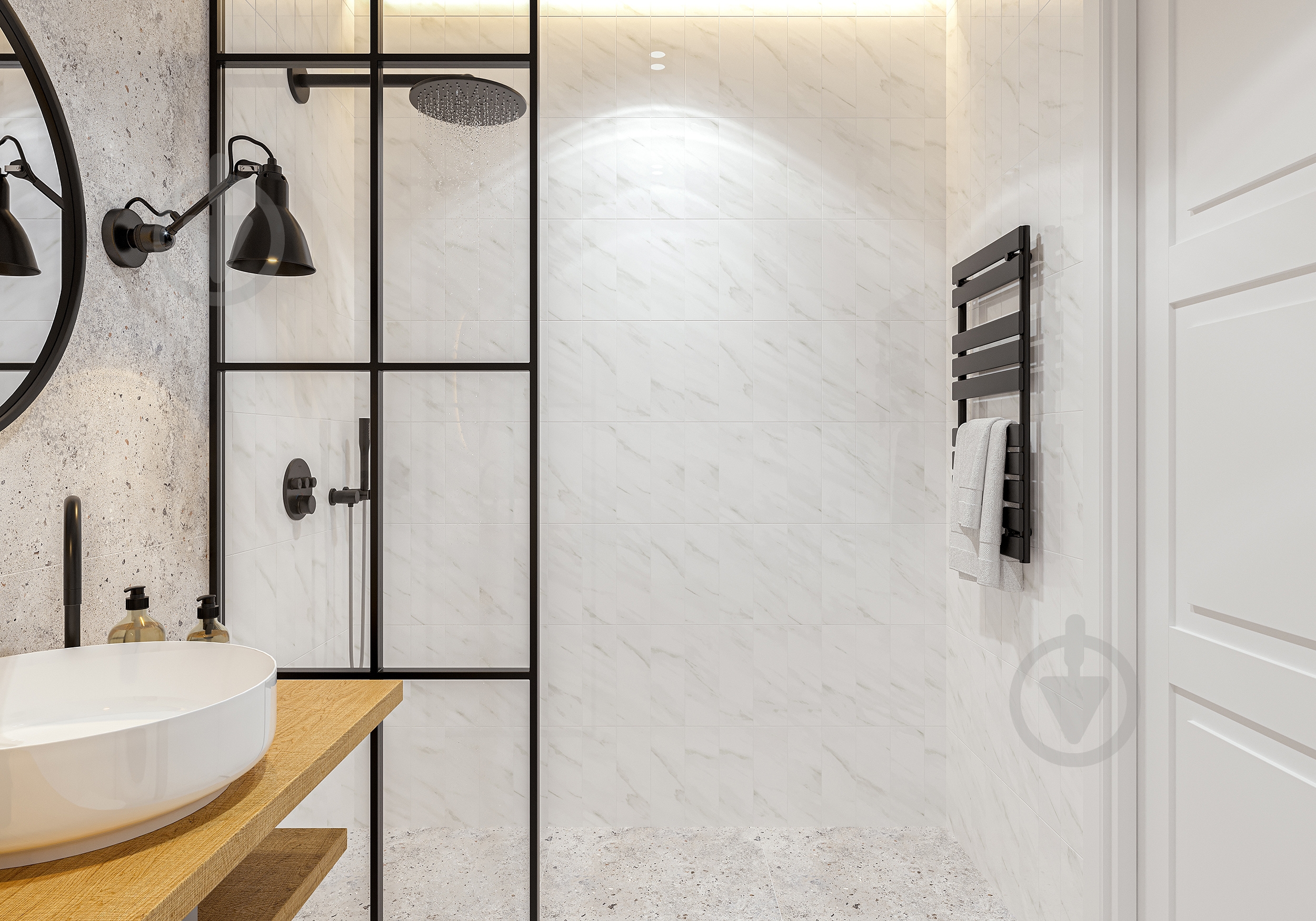 Плитка The Wall carrara plane white 6L0213 2 сорт 10х30 см - фото 2