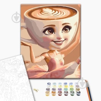 Картина за номерами Ballerina Cappuccino 40x40 см Brushme - фото 1