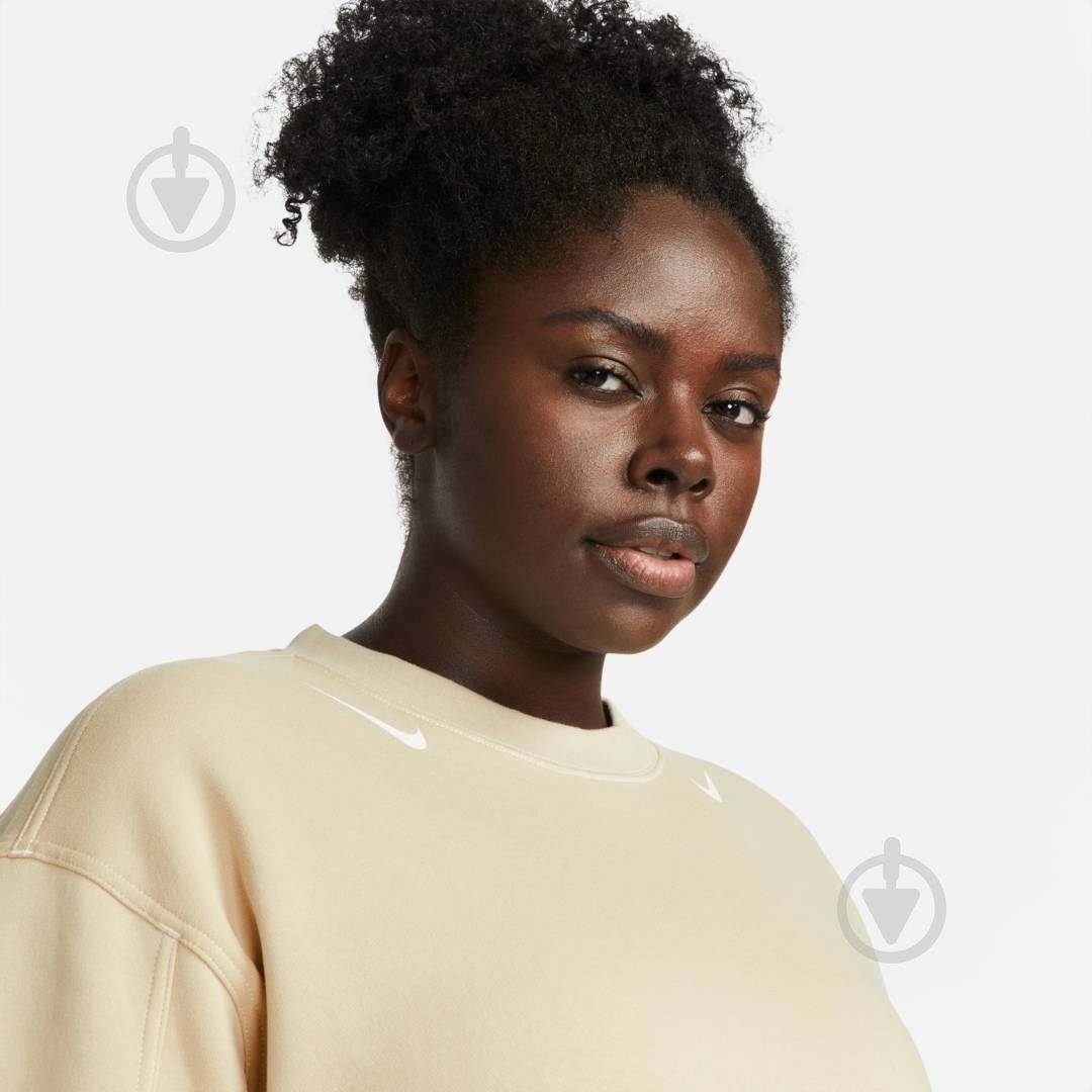 Свитшот Nike W NSW SWSH FLC GX CREW OS DD5610-206 р. M бежевый - фото 3 Свитшот Nike W NSW SWSH FLC GX CREW OS DD5610-206 р. M бежевый - фото 3