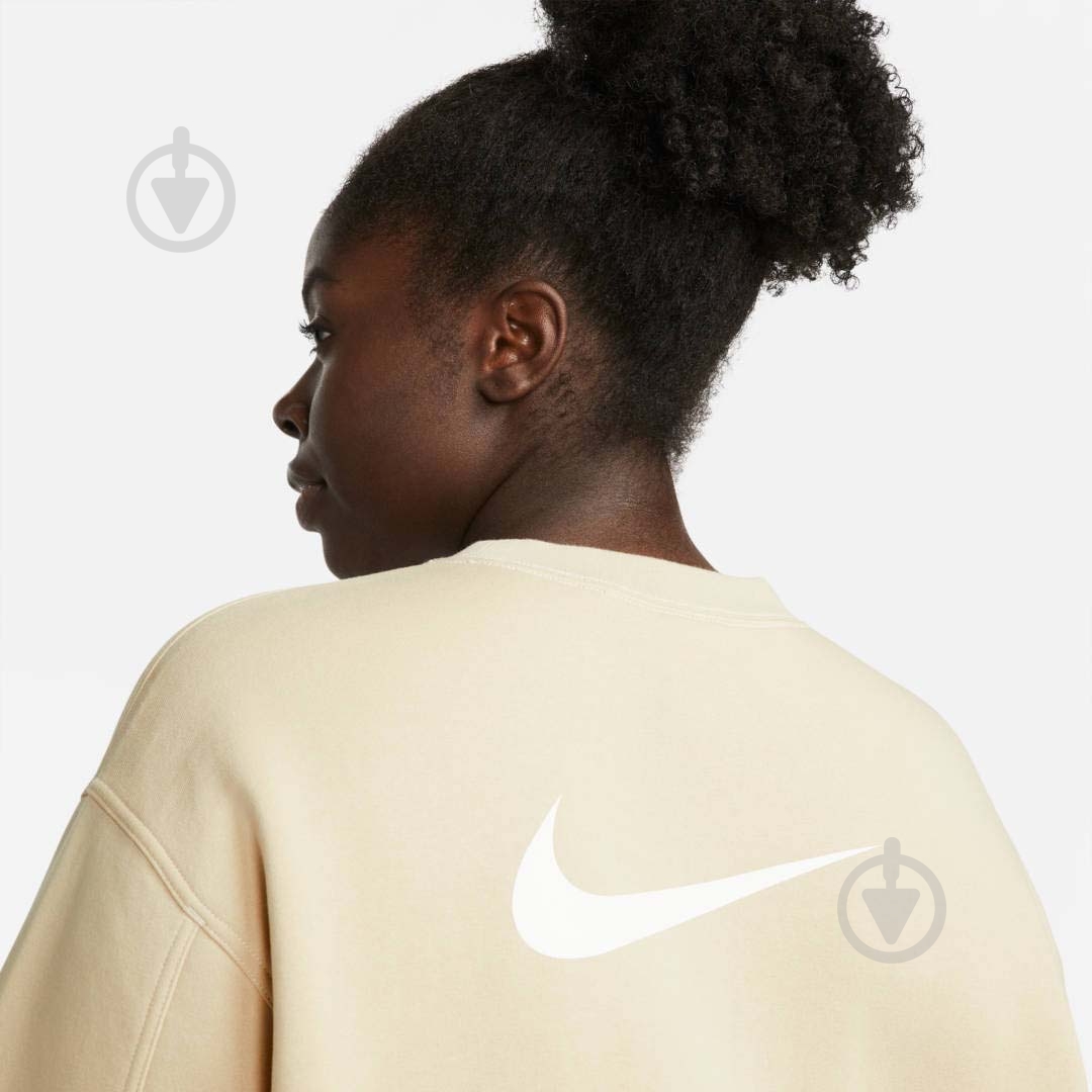 Свитшот Nike W NSW SWSH FLC GX CREW OS DD5610-206 р. M бежевый - фото 5 Свитшот Nike W NSW SWSH FLC GX CREW OS DD5610-206 р. M бежевый - фото 5