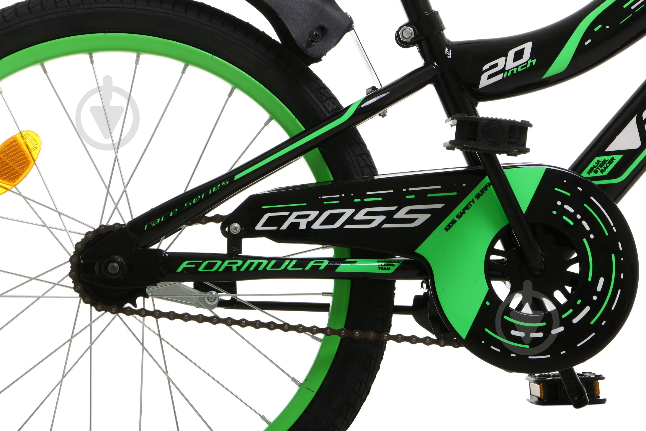 Велосипед Formula 20" 10.5"(27 см) Cross RET-FRK-20-020 черно-зеленый - фото 3 Велосипед Formula 20" 10.5"(27 см) Cross RET-FRK-20-020 черно-зеленый - фото 3