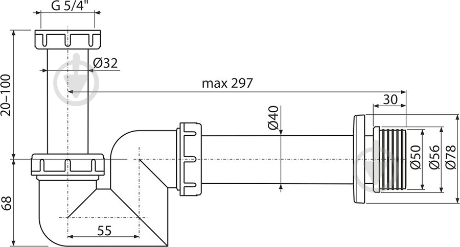Сифон для биде Ravak X01560 - фото 3