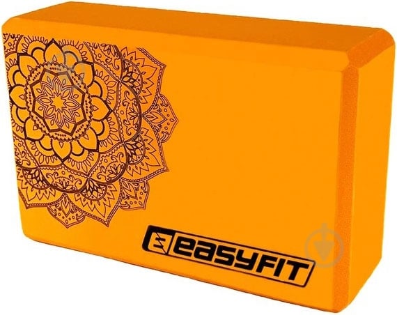 Блок для йоги EasyFit EF-1819-O оранжевый - фото 2