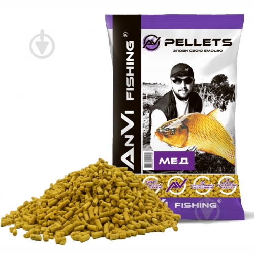 Пеллетс ANVI 5мм мед 1000 г - фото 1 Пеллетс ANVI 5мм мед 1000 г - фото 1