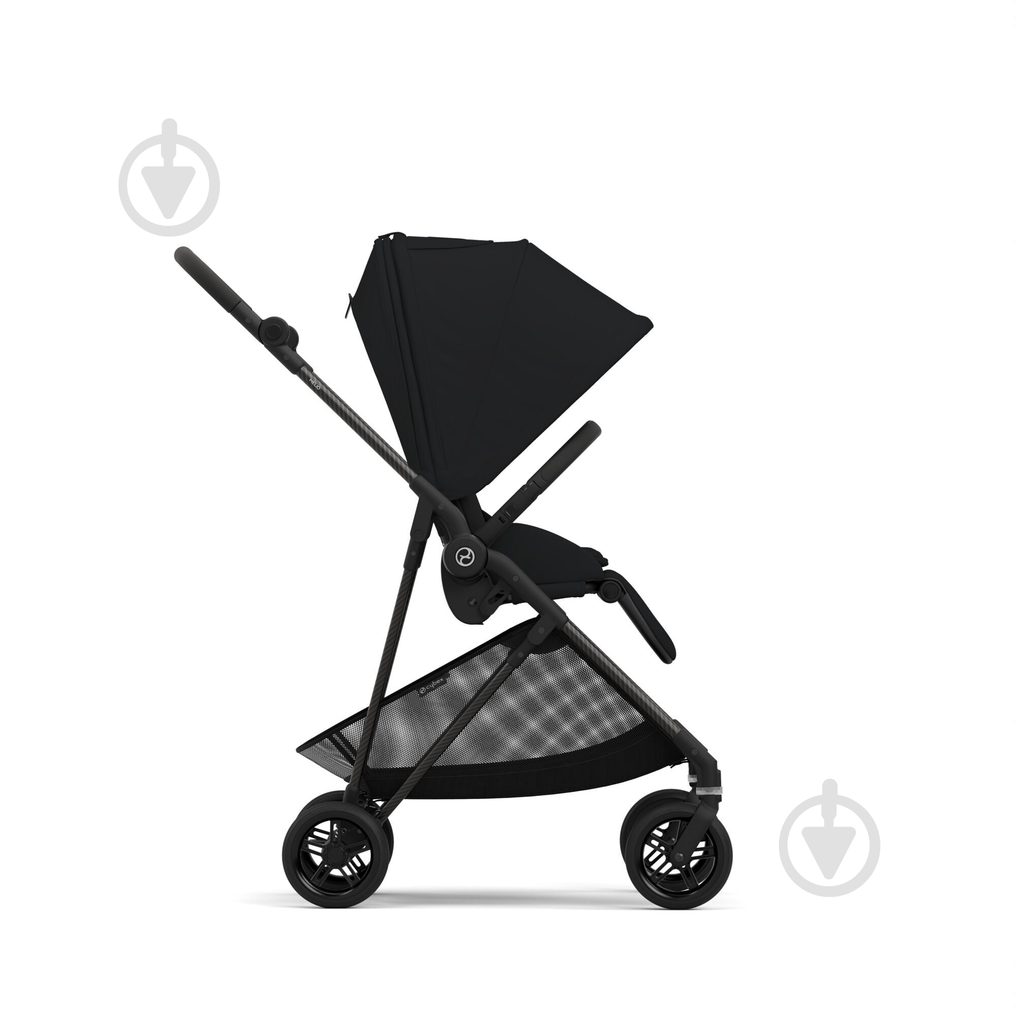 Коляска прогулочная Cybex с бампером Melio Carbon Moon Black - фото 2