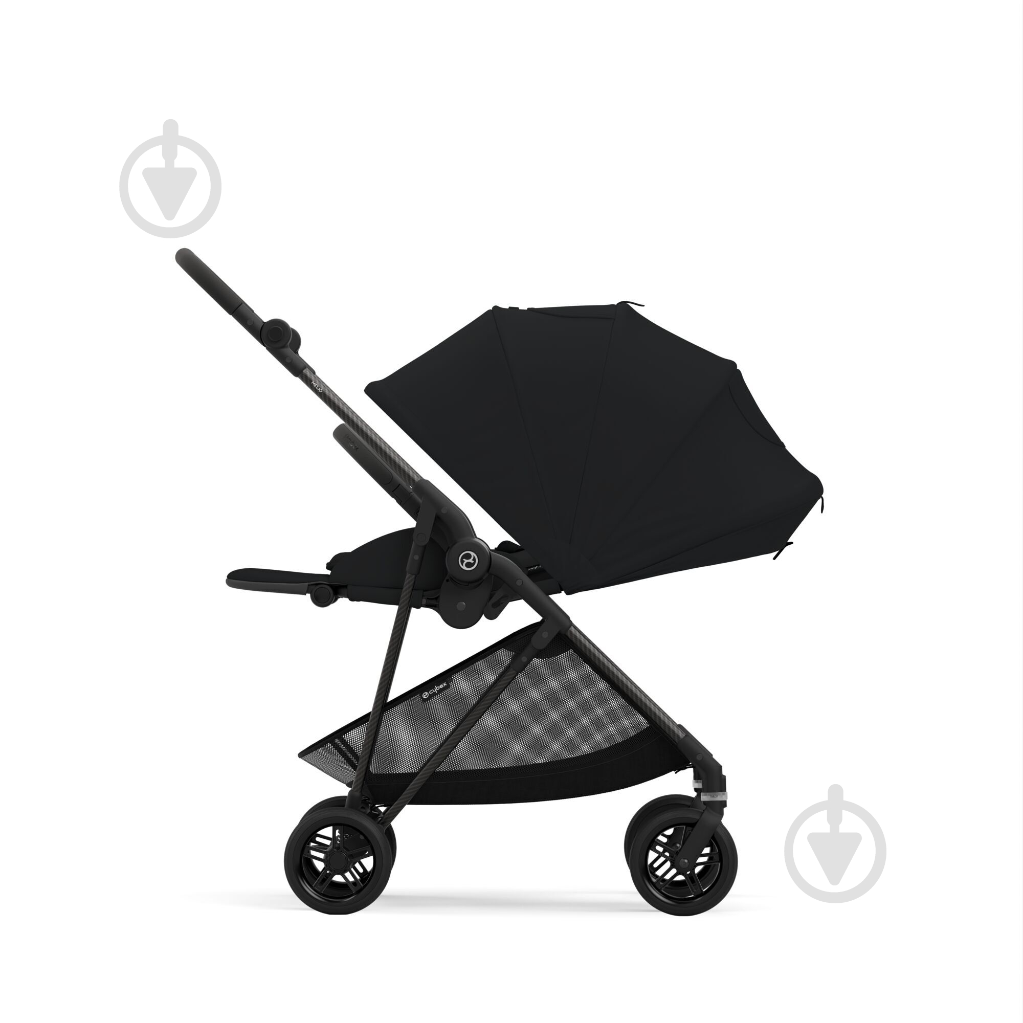 Коляска прогулочная Cybex с бампером Melio Carbon Moon Black - фото 3
