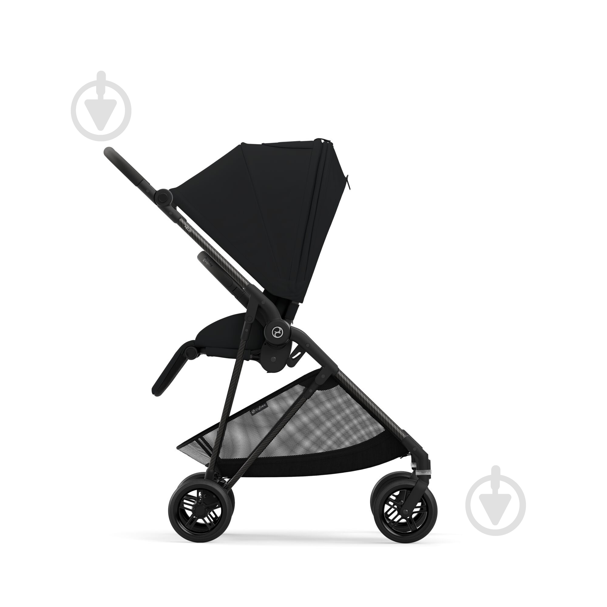 Коляска прогулочная Cybex с бампером Melio Carbon Moon Black - фото 4