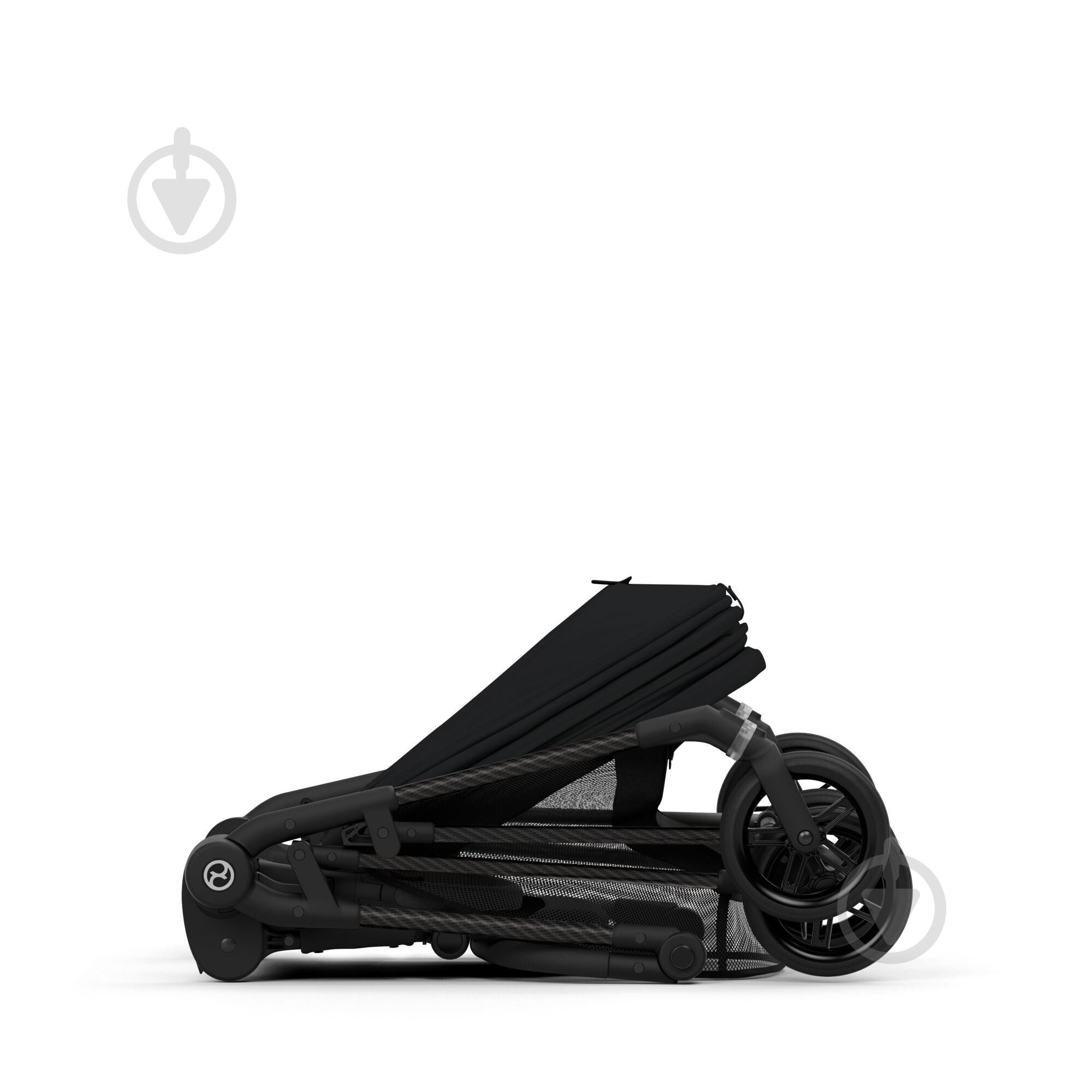Коляска прогулочная Cybex с бампером Melio Carbon Moon Black - фото 5