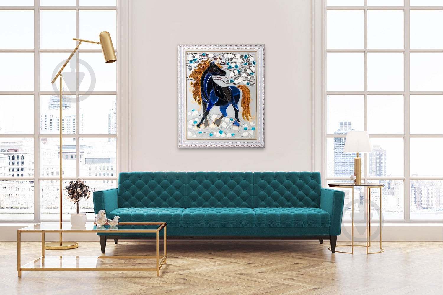 Картина фьюзинг Единорог 50x60 см - фото 2