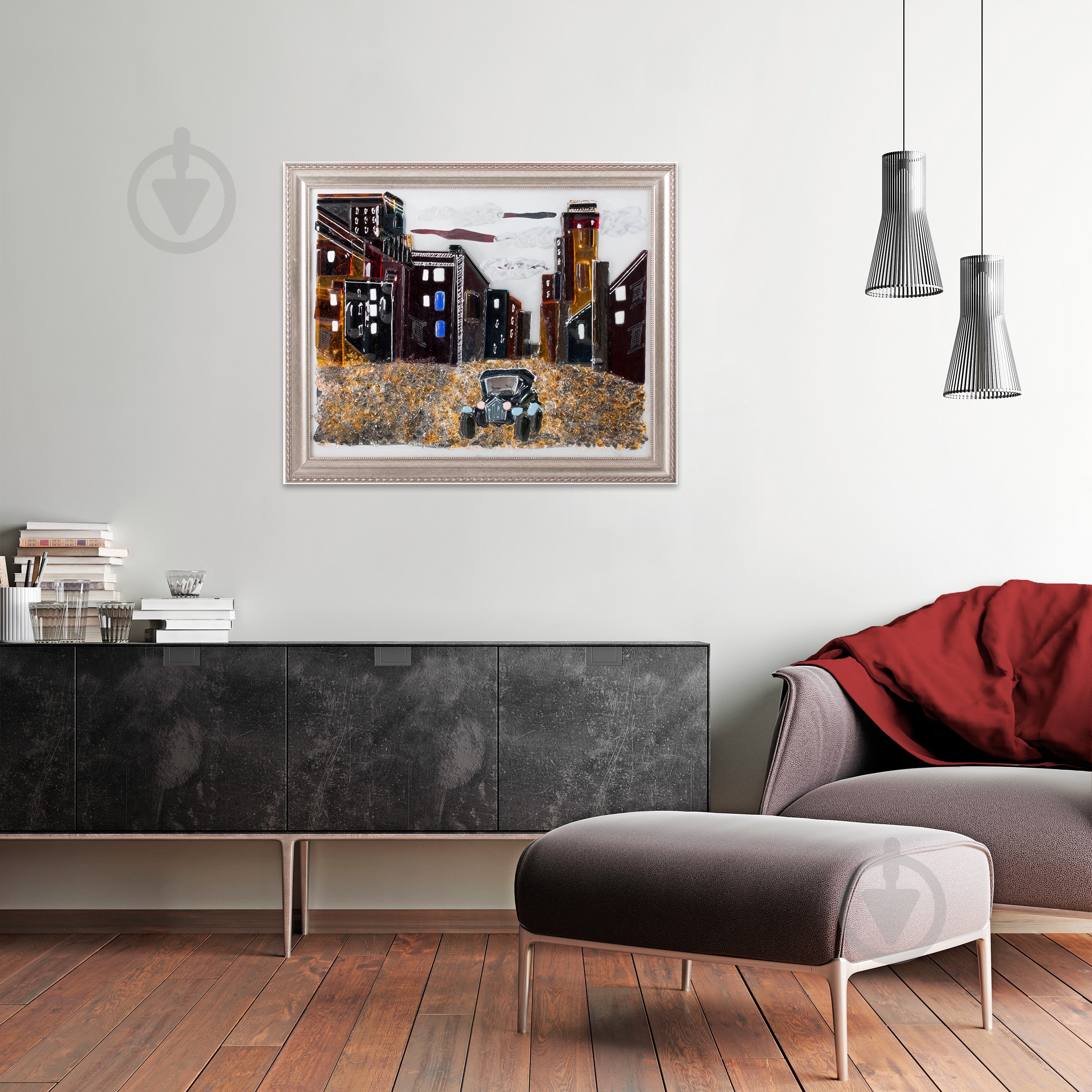 Картина фьюзинг Чикаго 50x60 см - фото 2 Картина фьюзинг Чикаго 50x60 см - фото 2