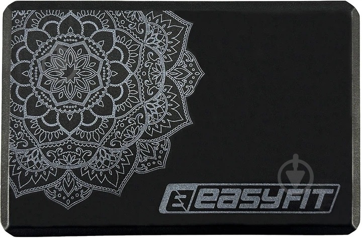 Блок для йоги EasyFit EF-1819-B черный - фото 1
