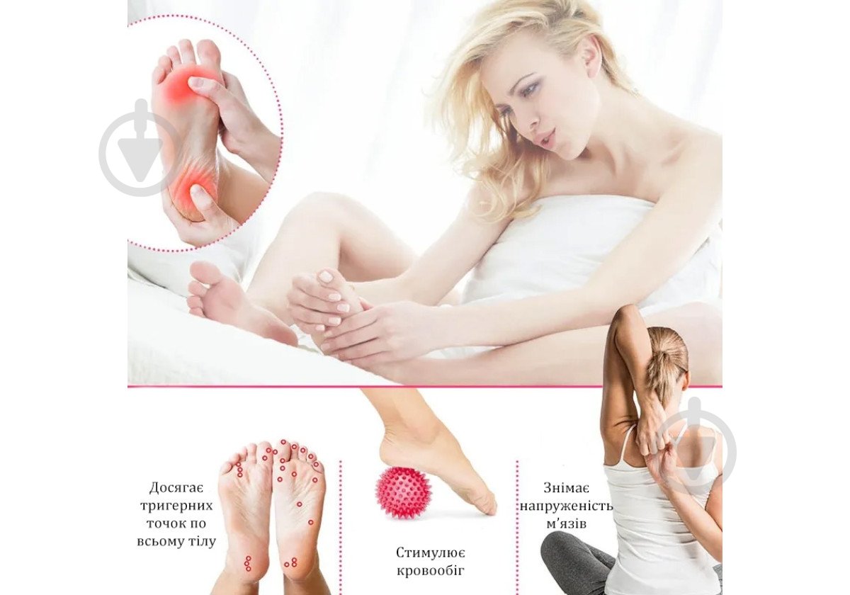 Массажный мяч EasyFit EF-1072-GN зеленый - фото 3 Массажный мяч EasyFit EF-1072-GN зеленый - фото 3