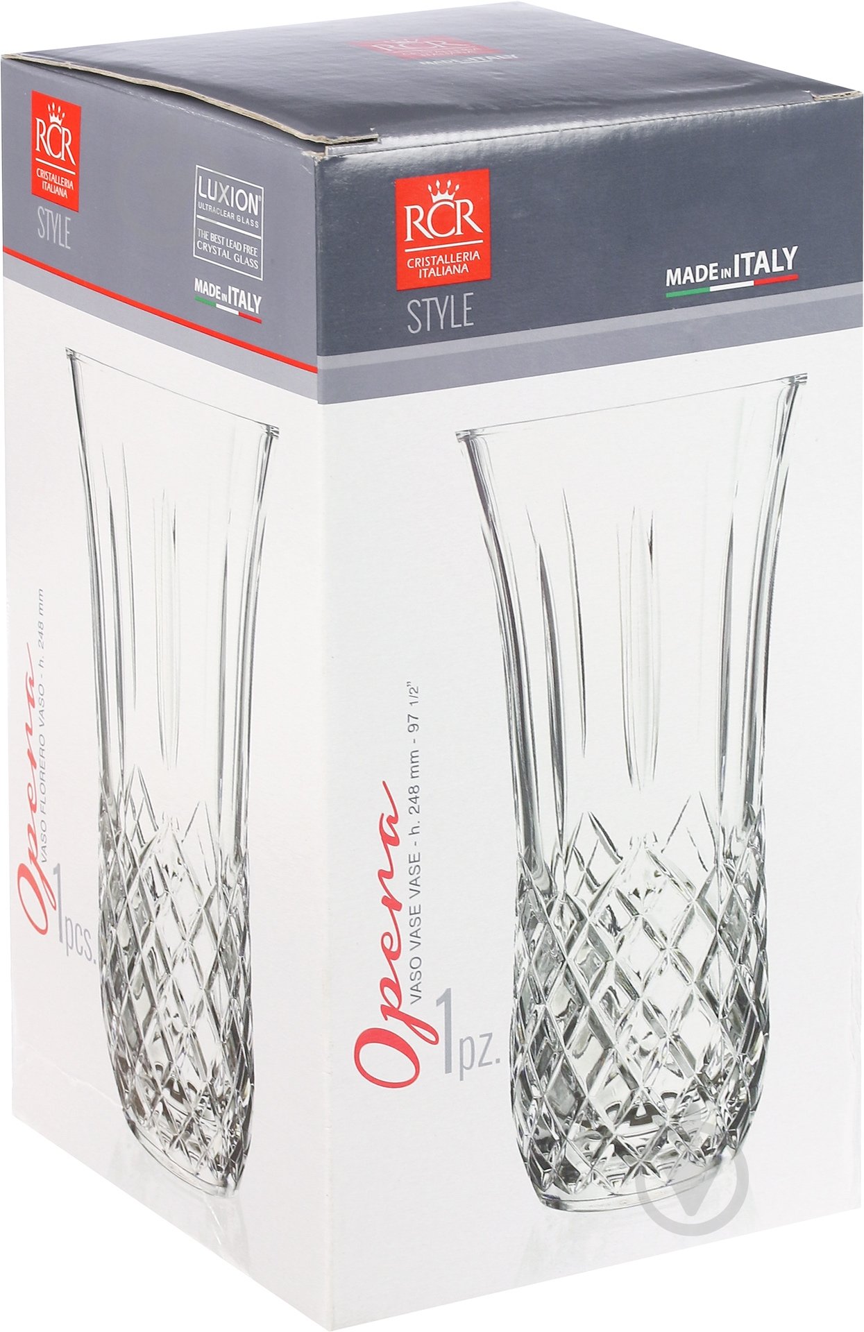 Ваза RCR Opera 24265020006 25 см 24265020006 - фото 2 Ваза RCR Opera 24265020006 25 см 24265020006 - фото 2