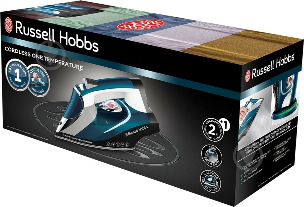 Утюг Russell Hobbs 26020-56 Cordless One Temperature - фото 6 Утюг Russell Hobbs 26020-56 Cordless One Temperature - фото 6