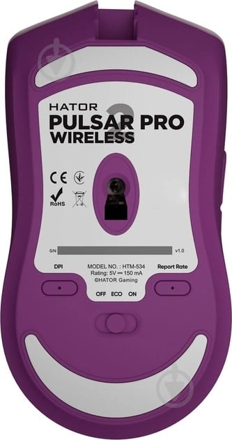 Миша Hator Pulsar 2 Pro Wireless lilac (HTM-534) - фото 6 Миша Hator Pulsar 2 Pro Wireless lilac (HTM-534) - фото 6
