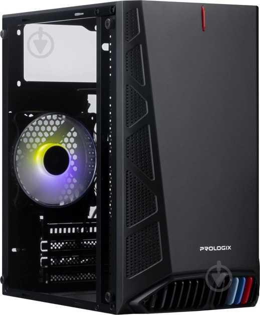 Корпус PrologiX E112 Black Tempered Glas - фото 1