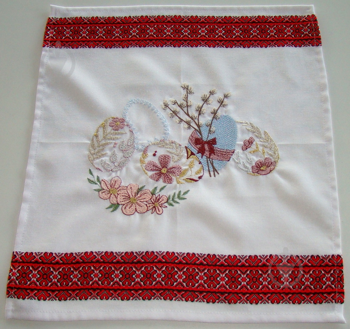 Салфетка Эдельвика пасхальная 451-19/00 42x42 см красный - фото 2