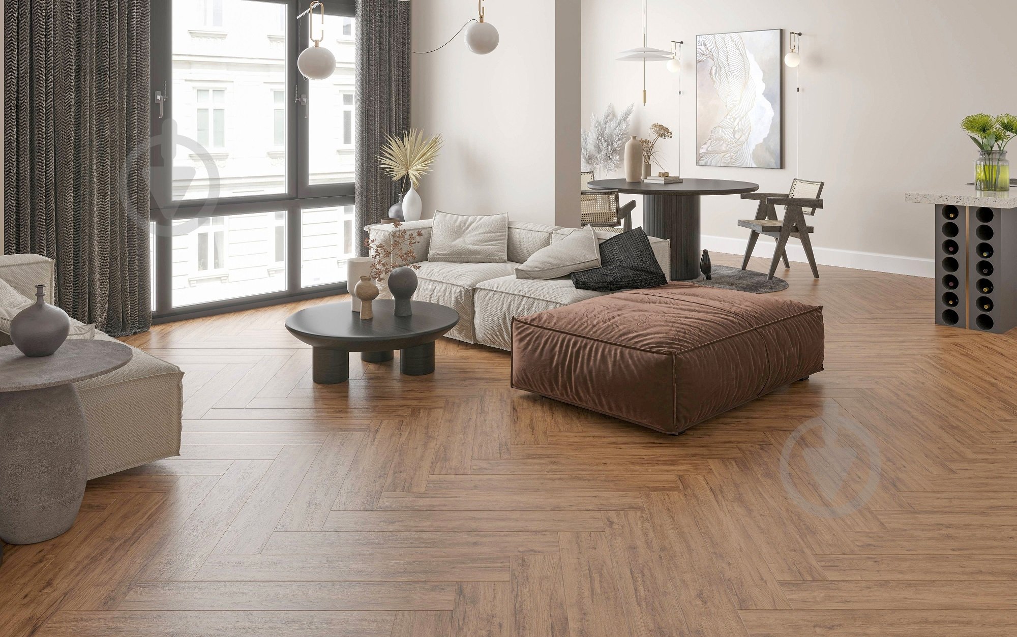 Плитка Allore Group Tavolina Brown F PR R Mat 22,5x90 см - фото 6