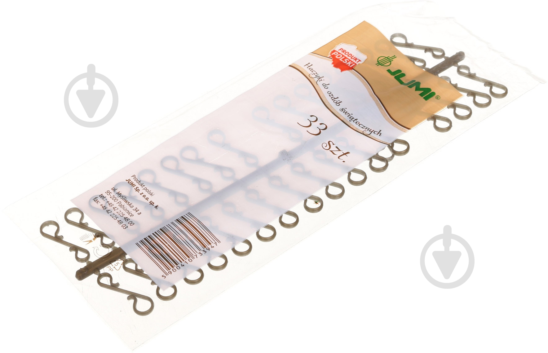 Крючки пластик 33 шт. желтые - фото 3