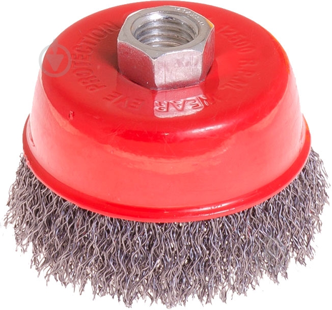 Щітка торцева D75 М14 MasterTool з рифленого дроту 19-7207 - фото 1 Щітка торцева D75 М14 MasterTool з рифленого дроту 19-7207 - фото 1