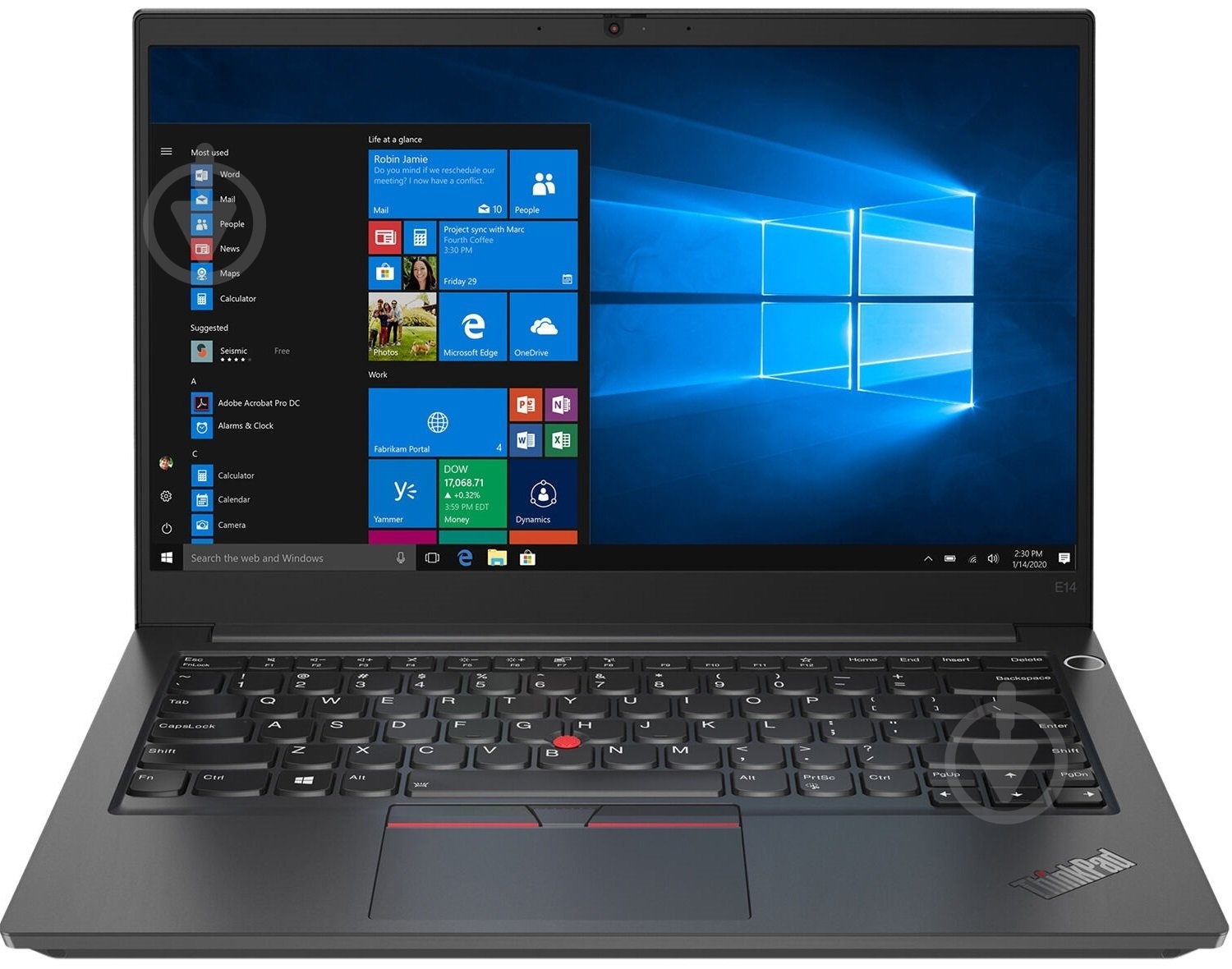 Ноутбук Lenovo ThinkPad E14 14 (20TA001URT) black - фото 1 Ноутбук Lenovo ThinkPad E14 14 (20TA001URT) black - фото 1