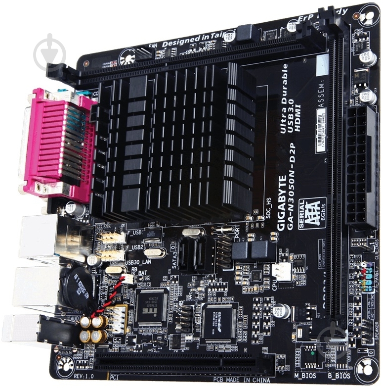 Материнская плата Gigabyte GA-N3050N-D2P (Integrated CPU, SoC, mini ITX) - фото 2 Материнская плата Gigabyte GA-N3050N-D2P (Integrated CPU, SoC, mini ITX) - фото 2