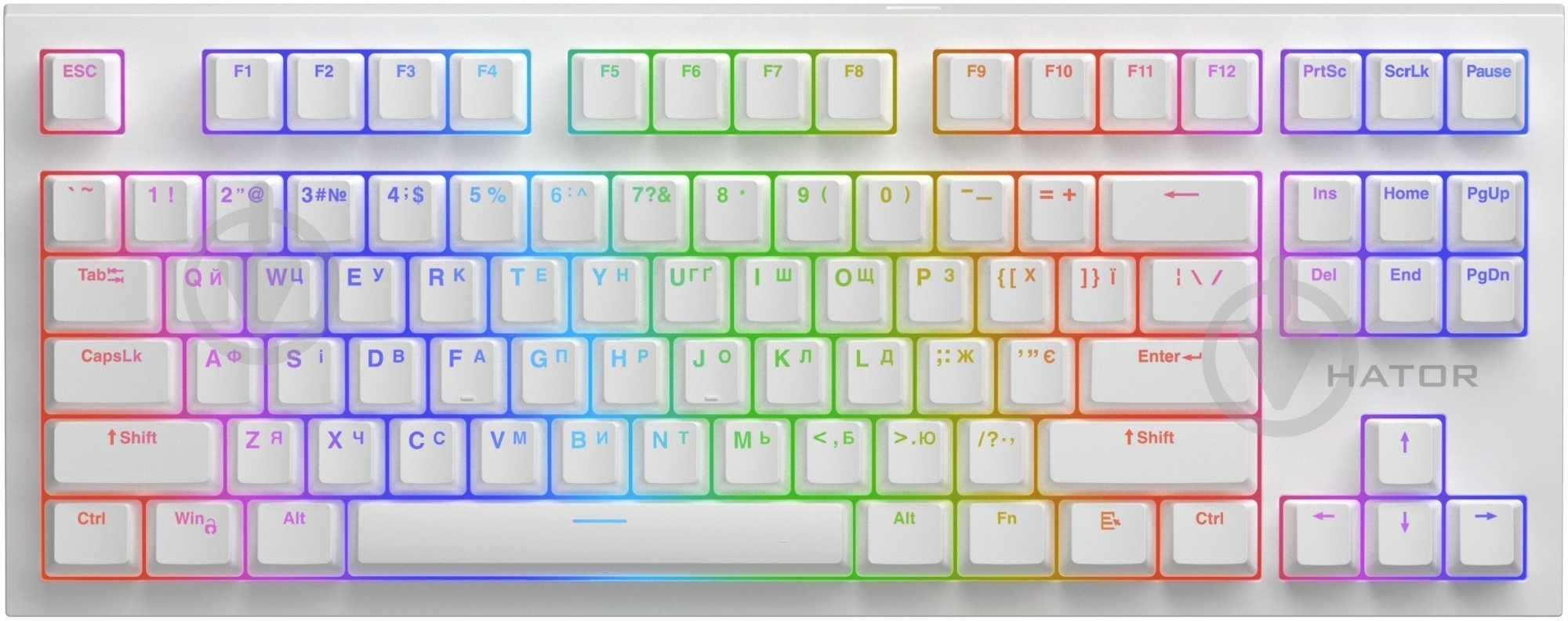 Клавиатура Hator Skyfall 2 TKL Pro (HTK-751) white - фото 1