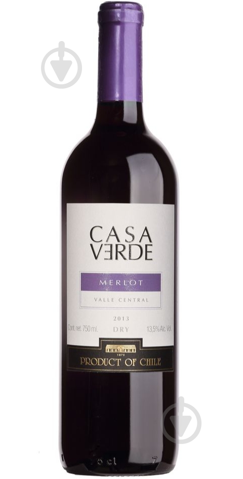 Вино Casa Verde Merlot красное сухое 0,75 л - фото 1