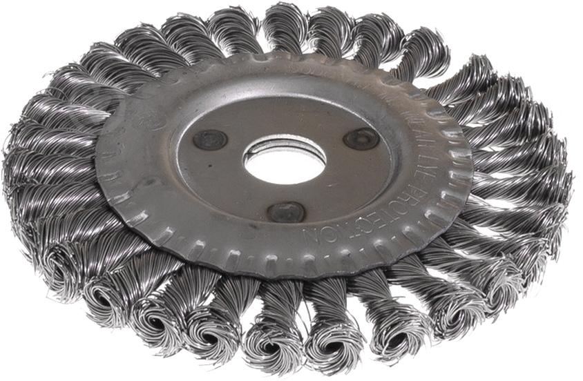 Щетка дисковая D 150х22,2 мм MasterTool из плетеной проволоки 19-9015 - фото 1