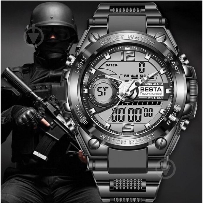 Часы тактические Sport (с гравировкой) Lige black - фото 3 Часы тактические Sport (с гравировкой) Lige black - фото 3