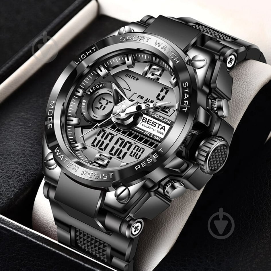 Часы тактические Sport (с гравировкой) Lige black - фото 2 Часы тактические Sport (с гравировкой) Lige black - фото 2