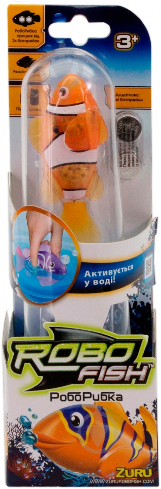 Рыбка Zuru RoboFish Клоун Оранжевая интерактивная 2549-7 - фото 1 Рыбка Zuru RoboFish Клоун Оранжевая интерактивная 2549-7 - фото 1