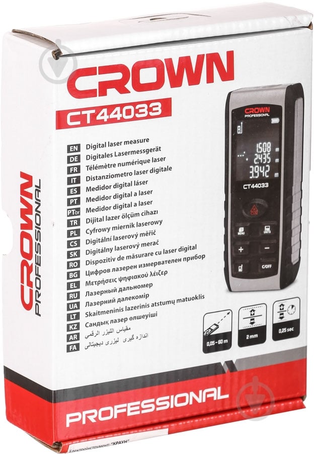Дальномер лазерный Crown СТ44033 - фото 4