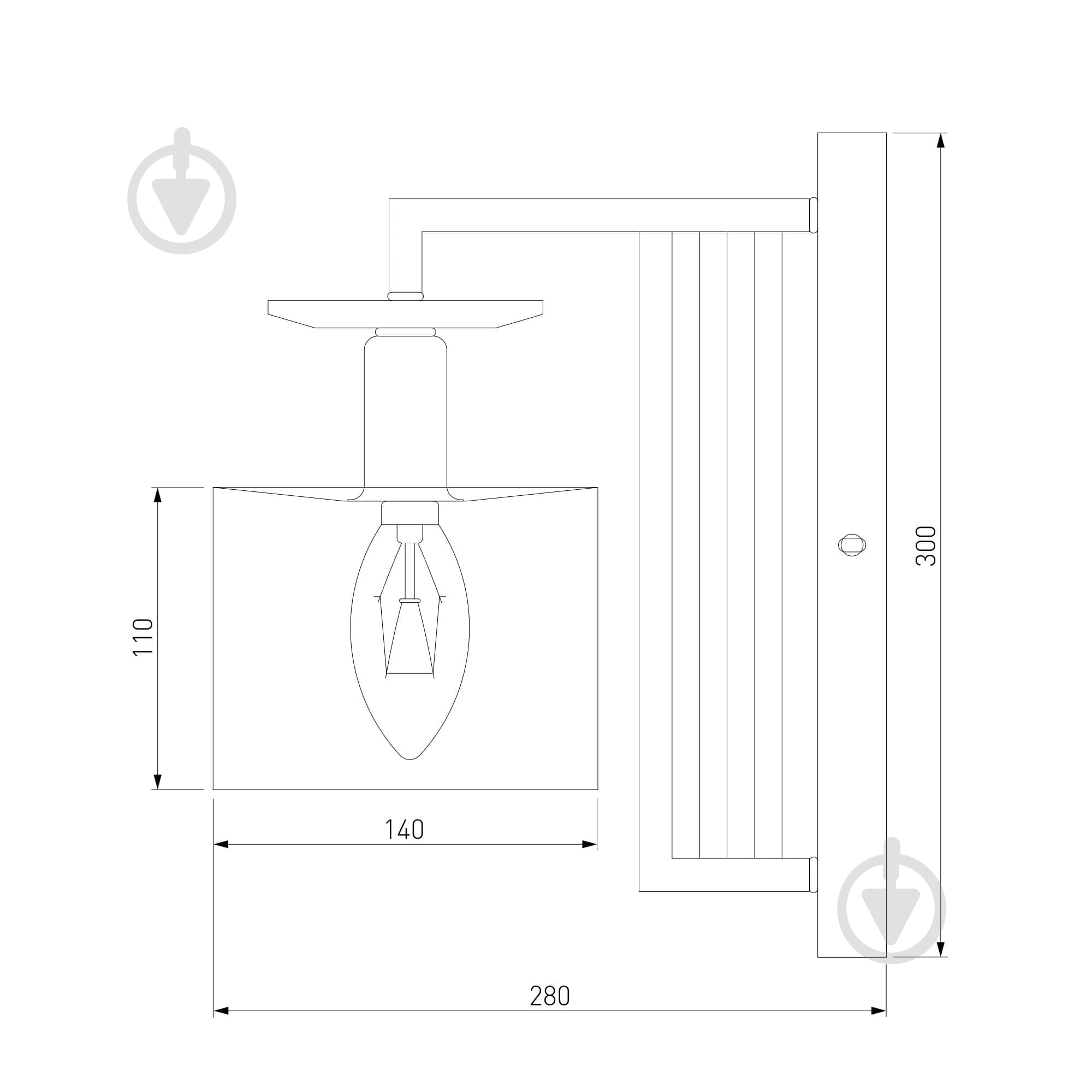 ВИТРИНА! Бра Strotskis Fargo 60108/1 1x40 Вт E14 хром - фото 4