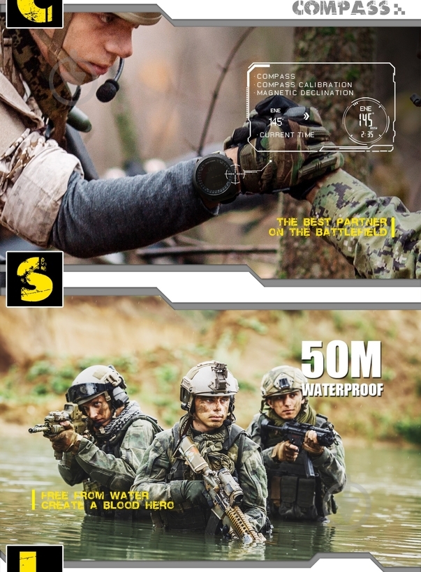 Наручний годинник тактичний Apache Green 5BAR North Edge - фото 9 Наручний годинник тактичний Apache Green 5BAR North Edge - фото 9