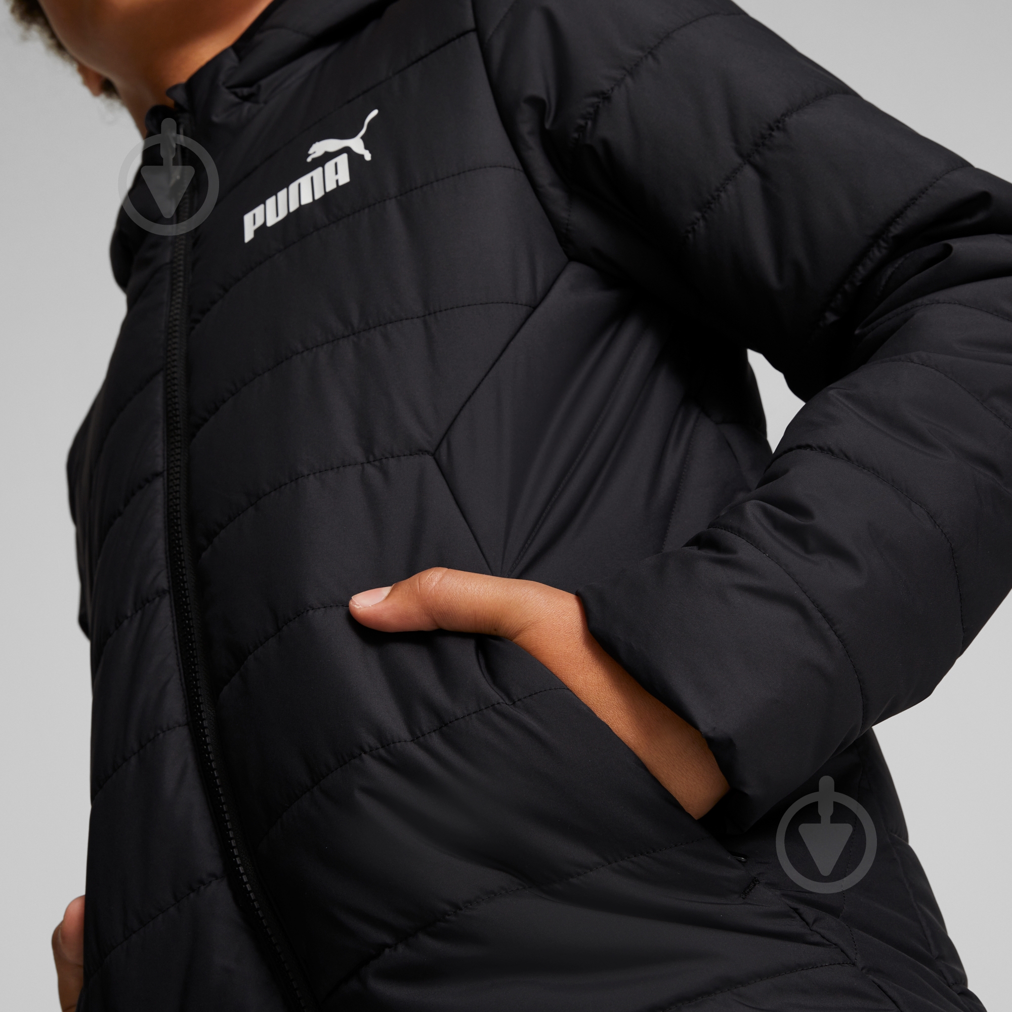 Куртка для мальчиков демисезонная Puma ESS HOODED PADDED JACKET 67055901 р.116 черная - фото 5