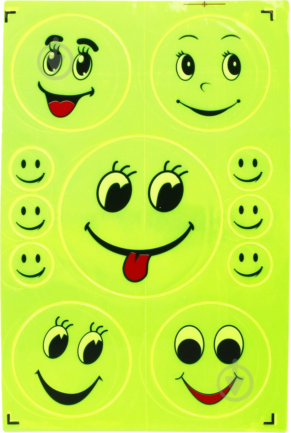 Набор стикеров светоотражающих Смайл - фото 1 Набор стикеров светоотражающих Смайл - фото 1