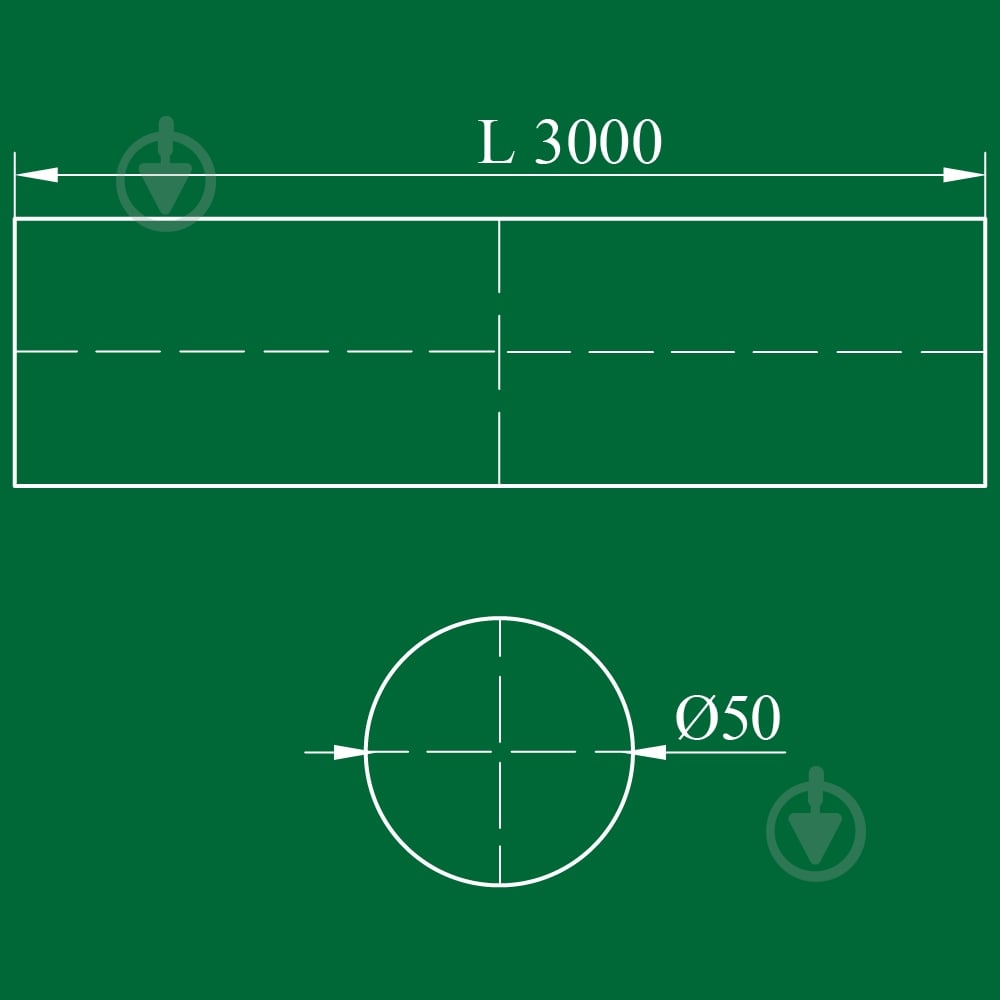 Труба d50x3000 мм хром - фото 2