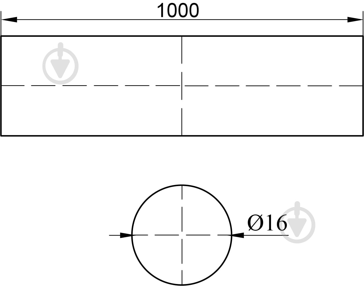 Труба для рейлинга DC d16x1000 мм античная бронза - фото 3
