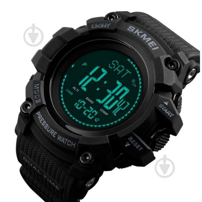 Годинник тактичний Processor з компасом Skmei black - фото 2 Годинник тактичний Processor з компасом Skmei black - фото 2